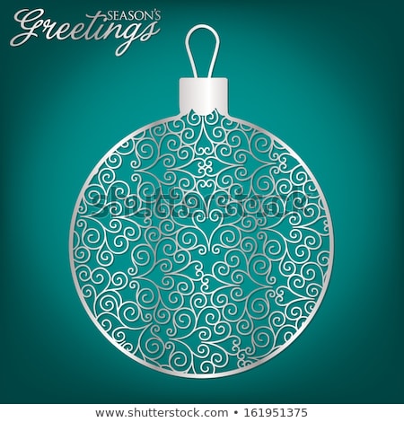 Foto stock: Formal Christmas Filigree Card In Vector Format