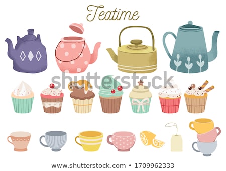Stock photo: Teatime In Dots