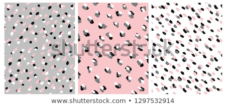 Stock fotó: Abstract Gray Background With Pink Polka Dots