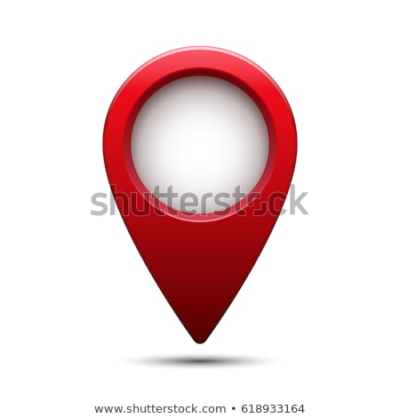 Foto stock: Shiny Gloss Red Map Pointer Icon