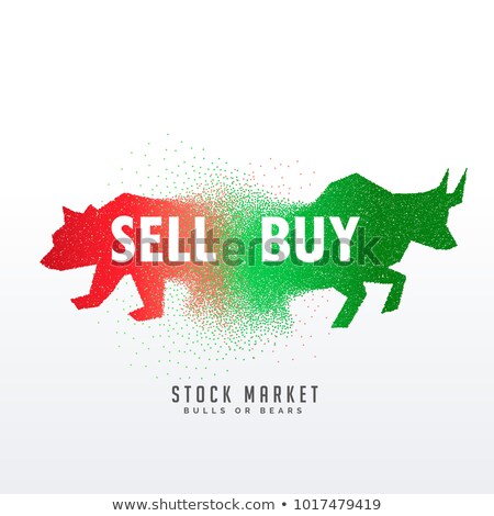 Imagine de stoc: Buy And Sell Concept Design Showing Bull And Bear