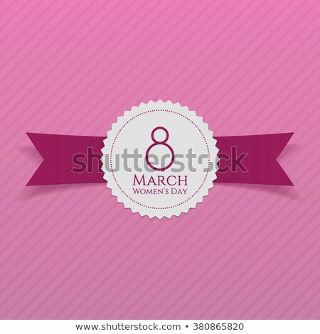 8 March Happy Womens Day Greeting Card International Holiday Illustration With Shiny 3d Eight On Foto stock © kostins