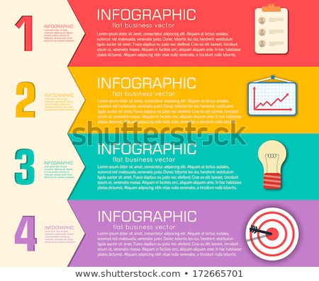 Stok fotoğraf: Business Flat Infographic Template With Text Fields Vector Illustration Design