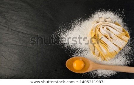 Сток-фото: Fresh Egg Pasta Tagliatelle