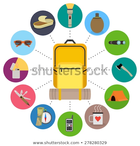 Foto stock: Survival Kit Icons Set