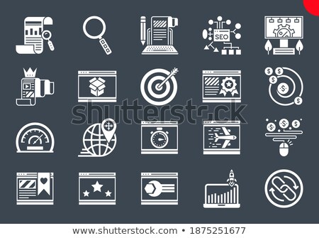 Stock photo: Monitor Related Vector Glyph Icon