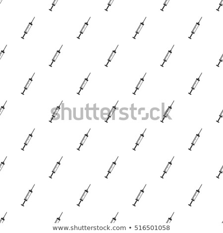 Foto stock: Vaccination Syringe Seamless Pattern Vector