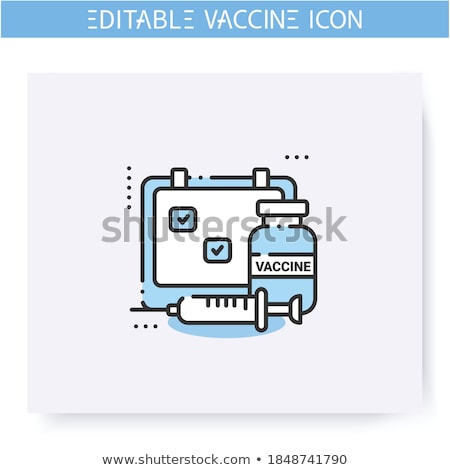 ストックフォト: Injection Schedule Icon Vector Outline Illustration