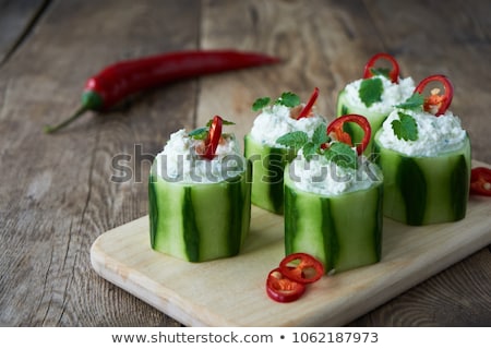 Сток-фото: Appetizer Stuffed Cucumber