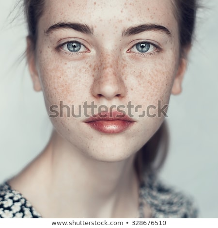 Foto stock: Sensual Woman Beauty Face Close Up