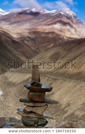 Stock photo: Buddhist Stone Pyramid At Suraj Vishal Taal Lake At Himalaya