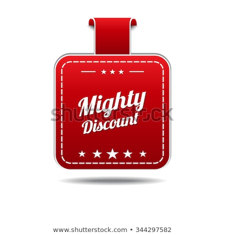 Stock foto: Mighty Discount Red Vector Icon Design