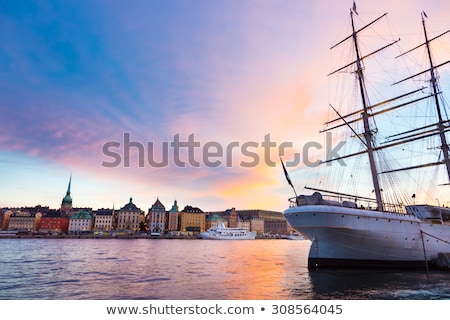 Сток-фото: Traditional Seilboat In Gamla Stan Stockholm Sweden Europe