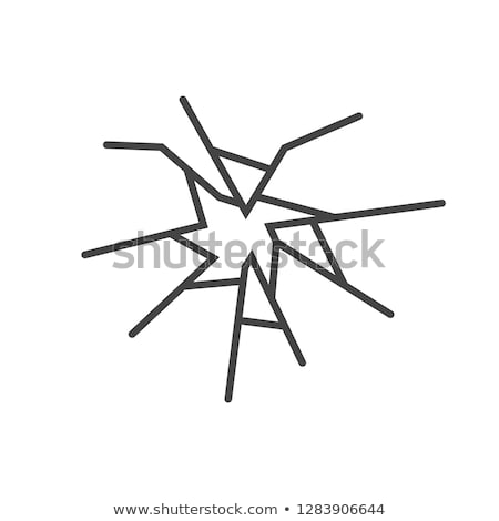 Foto stock: Cracked Glass Line Icon