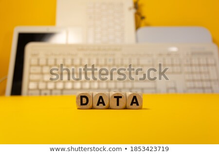 Zdjęcia stock: Letter Dice In Front Of A Keyboard - Cloud