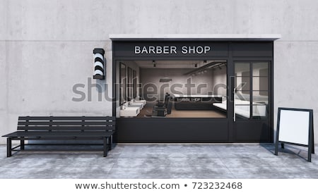 Stockfoto: Barber Shop Mock Up