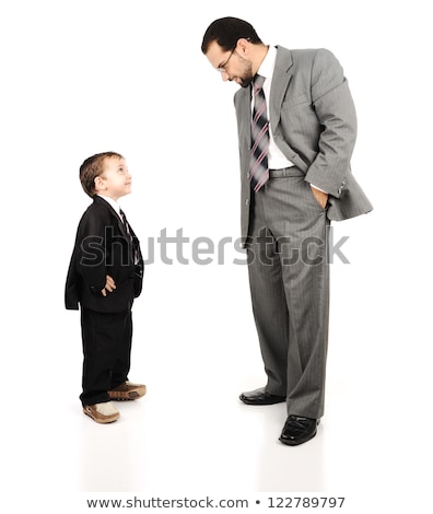 Dois homens do Oriente Médio e um homem caucasiano conversando em uma empresa Foto stock © Zurijeta