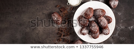 Stock fotó: Homemade Chocolate Cookies Madeleine