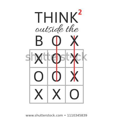Stock fotó: Think Outside The Box Concept With Tic Tac Toe Game Vector Illustration Isolated On White Backgroun