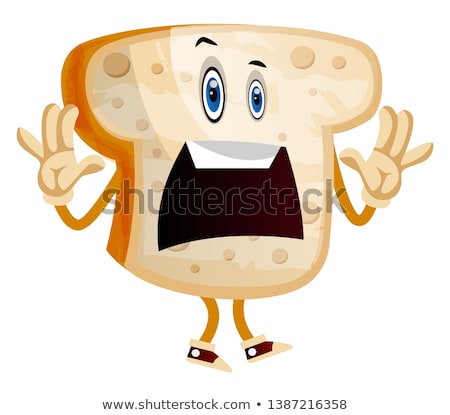 Foto stock: Sad Cartoon Bread