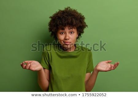 Zdjęcia stock: Photo Of Puzzled African American Woman Expressing Perplexity I