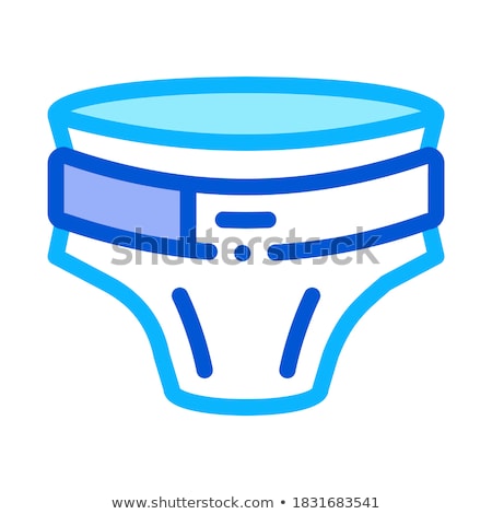 Foto stock: Diaper With Belt Icon Vector Outline Illustration