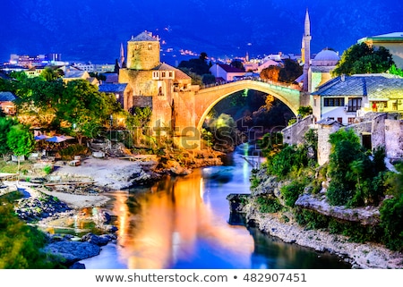 Stock photo: Old Stone Bridge In Mostar Bosnia