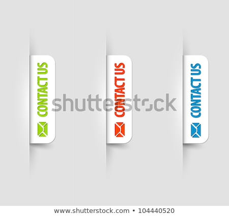 Zdjęcia stock: Vector White Contact Us Labels Tags On The Web Page