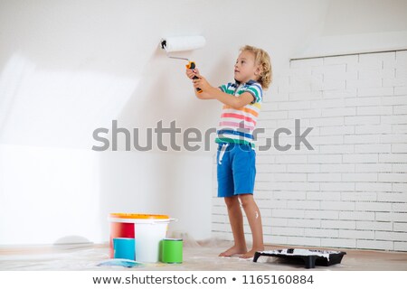 Stock photo: Painted Brick Wall On Slant