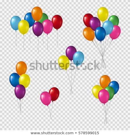 Foto stock: Flying Balloons Isolated