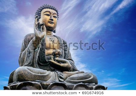 Stok fotoğraf: Golden Buddha Statue In Buddha Temple