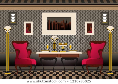 Foto stock: 1930s Living Room