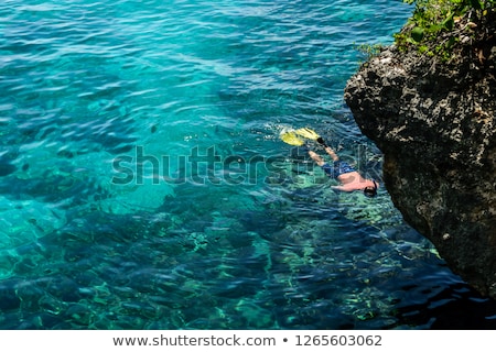 Stock photo: Mask For A Scuba Diving On Sea Rock