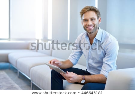 Stockfoto: Young Business Man With Tablet