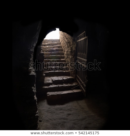 Stok fotoğraf: Old Stone Stairs With Entrance Door