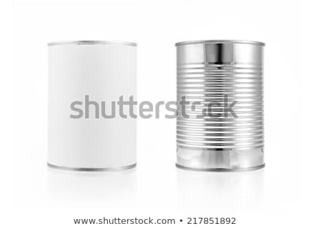 Foto stock: Tin Cans Isolated On White