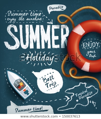 Zdjęcia stock: Retro Elements For Summer Calligraphic Designs