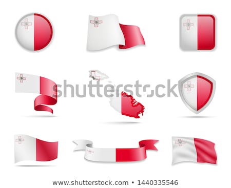 Сток-фото: Banner Malta With The National Symbols