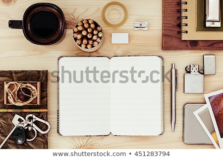 Foto stock: The Workplace Traveler The Blank Notebook The Presentation Adventure Vacation Background