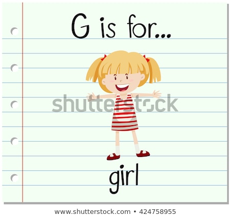 Stock photo: Flashcard Letter G Is For Girl