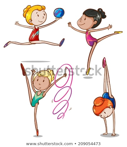 ストックフォト: A Simple Sketch Of A Gymnast