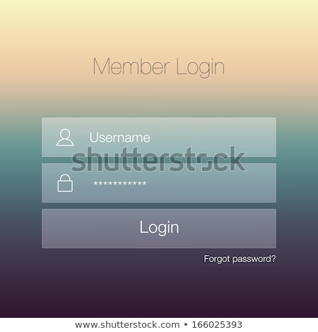 ストックフォト: Modern Login Ui Form Template Design With Blurred Background