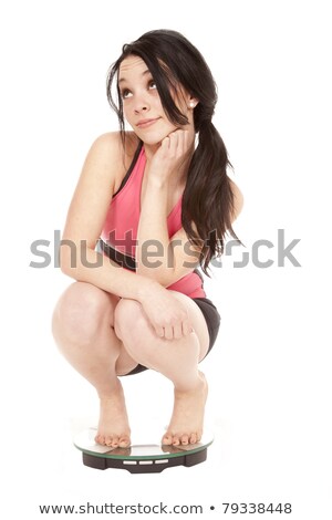 Stockfoto: En · Jonge · Vrouw · Die · In · De · Badkamer · Staat · Met · Haar · Been · Op · De · To