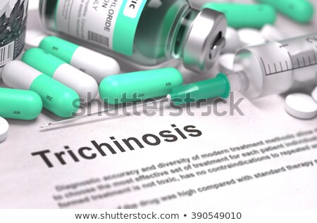 Foto d'archivio: Trichinosis Diagnosis Medical Concept 3d