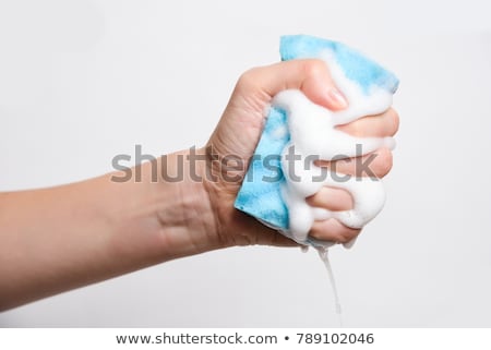 Stok fotoğraf: Bottle Of Blue Cleaning Detergent