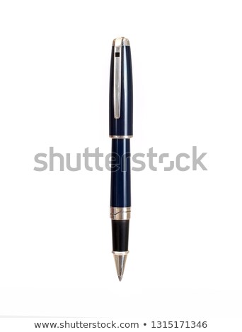 Foto stock: White Blank Business Card With Luxury Silver Pen