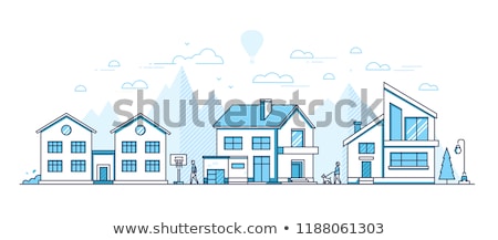 Stockfoto: Construction - Modern Colorful Line Design Style Illustration