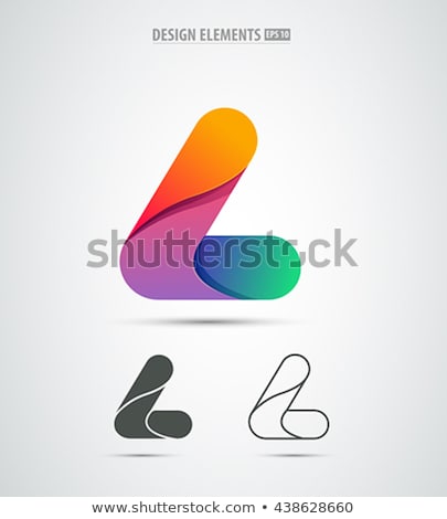 Stockfoto: Yellow Blue Logo Letter L Icon Vector Element