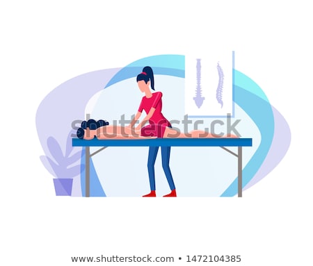 Stock foto: Massage Back Treatment Therapy Masseuse Vector