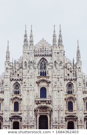 Foto stock: Milan Cathedral Known As Duomo Di Milano Historical Building And Famous Landmark In Lombardy Region